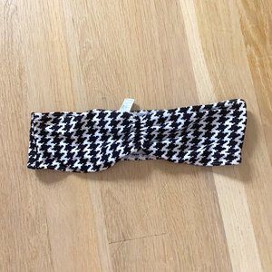 black+white bandeau bikini top